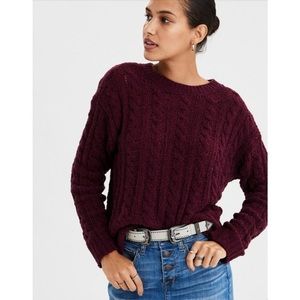 Berry American Eagle chenille sweater - M